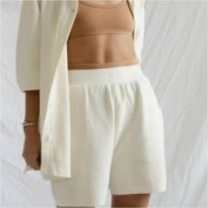 James Street co cashmere cotton shorts